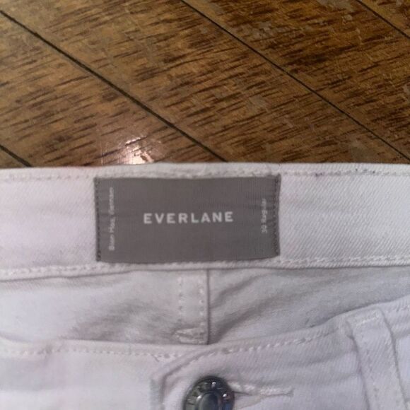 Everlane straight leg white size 30 sustainable jeans - Picture 2 of 5